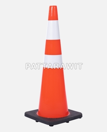 Black base traffic cone