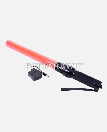 Rechargeable traffic baton with two-features flashing lights